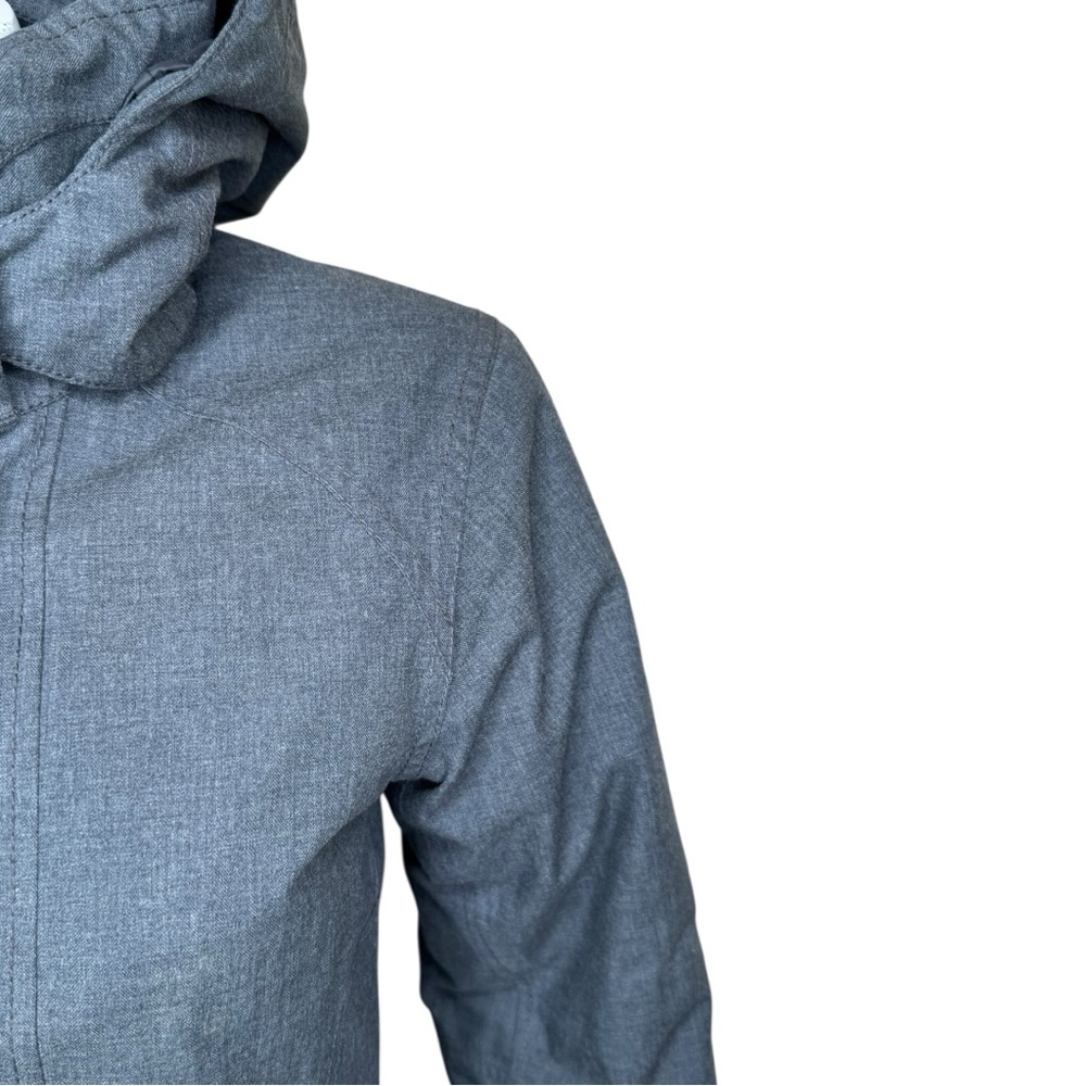 Nau Down Jacket S Hooded Insulated Waterproof Zip Snap Gray - Picture 8 of 13